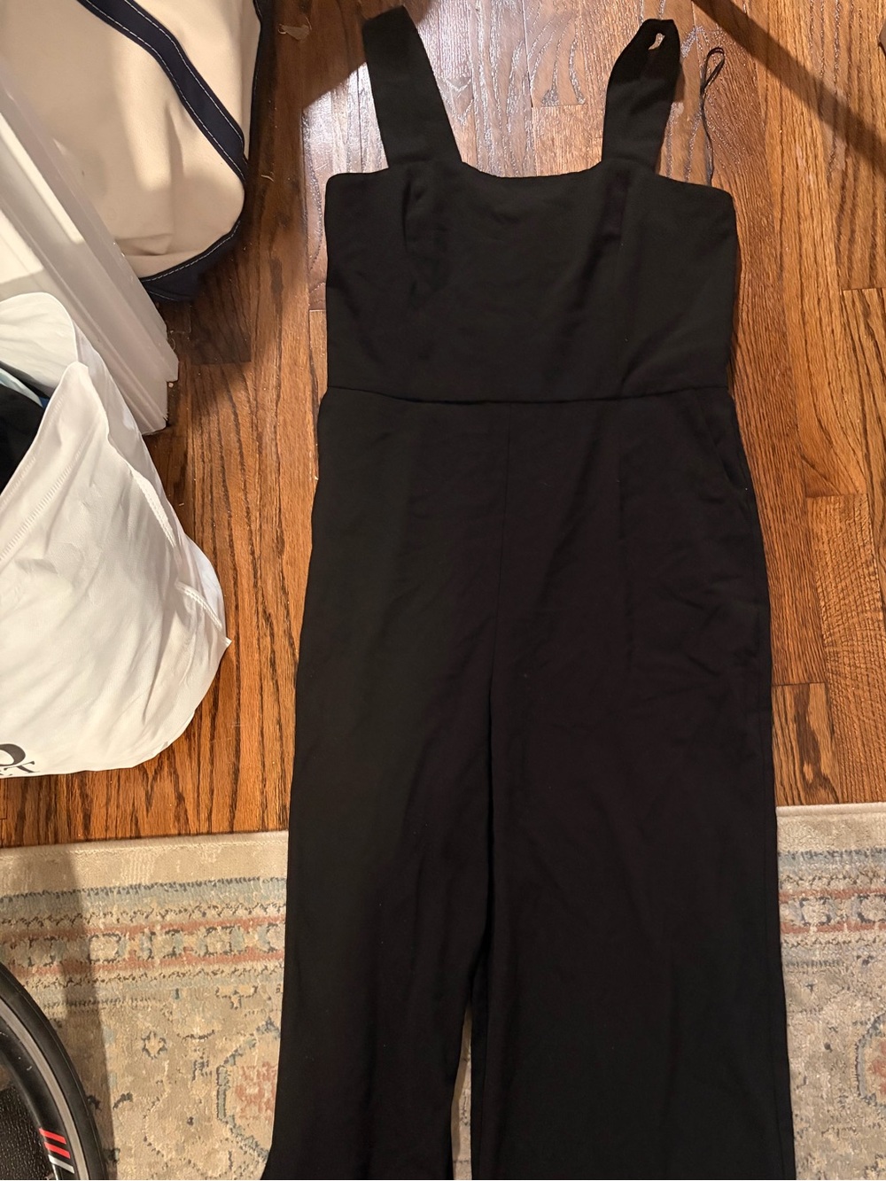 Classic Black Wide-Leg Jumpsuit with Pockets